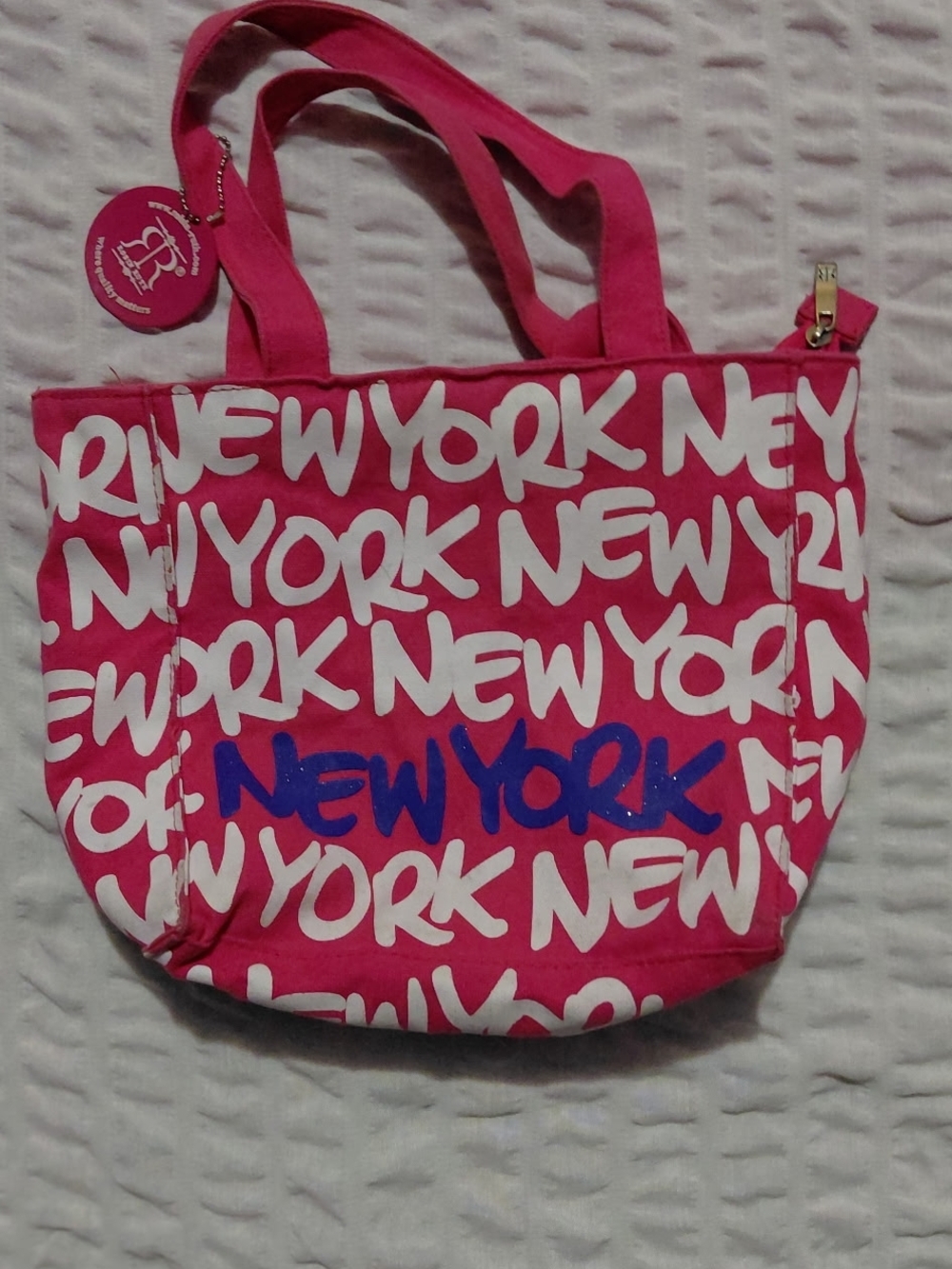 Robin Ruth Pink & Blue New York Graphic Tote